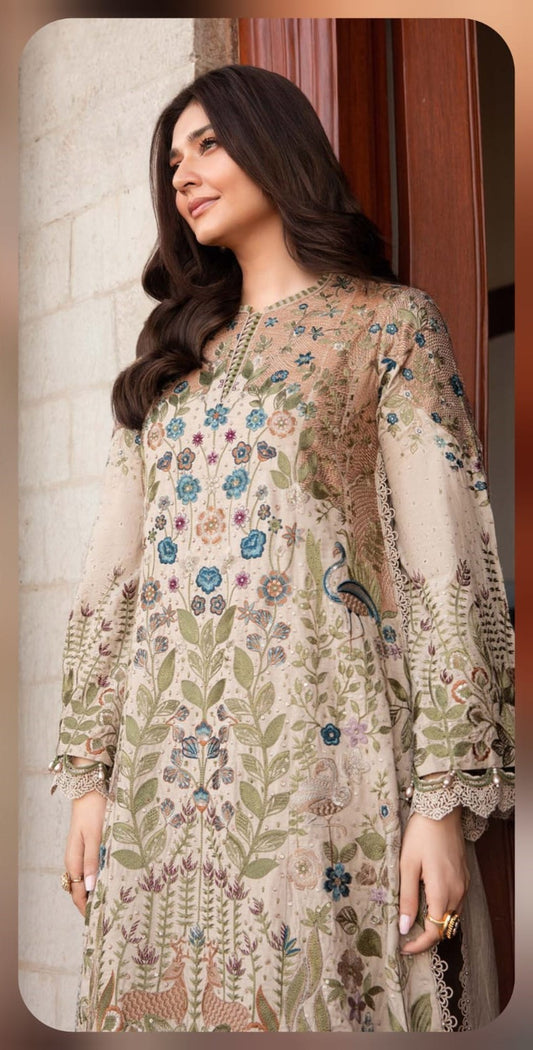 Dhanak Stuff 3 Piece Embroidered