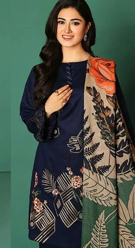 Dhanak Stuff 3 Piece Embroidered Article ✨