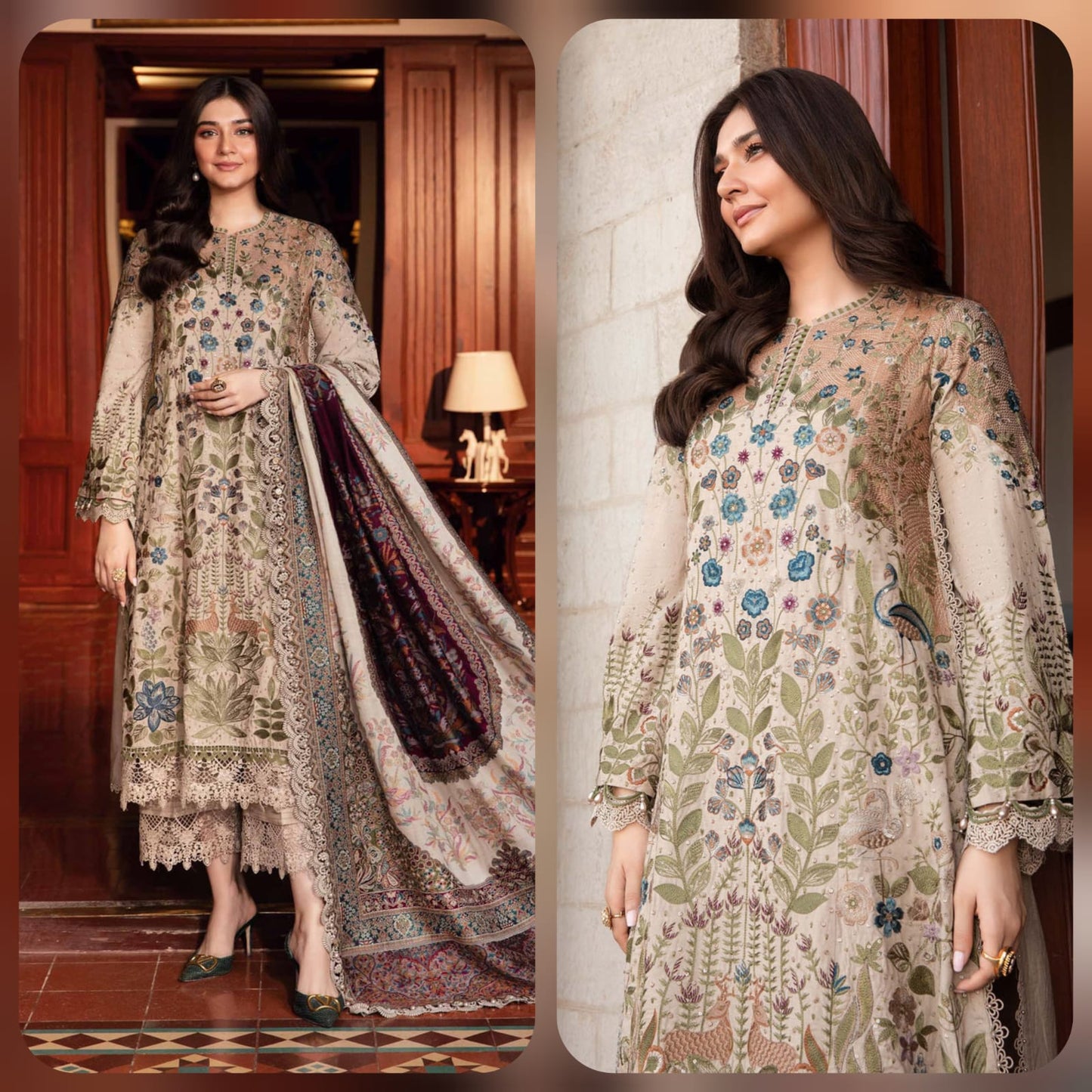 Dhanak Stuff 3 Piece Embroidered
