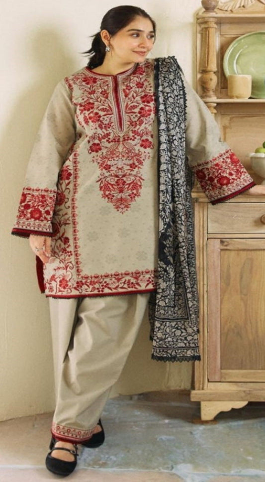 Dhanak Stuff 3 Piece Embroidered Article ✨